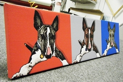 Warhol style 3 panels-Canvas Gallery Wrapped